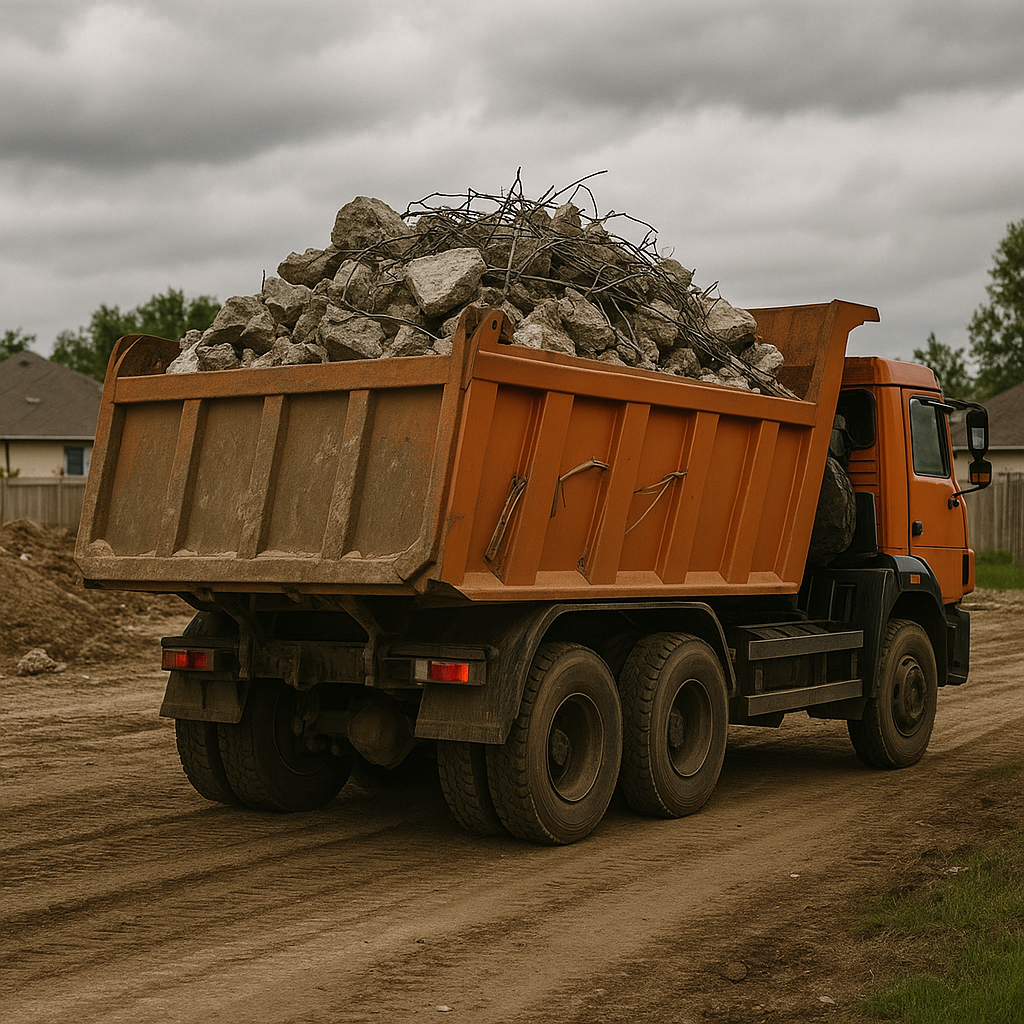 Debris Hauling with Dump Truck